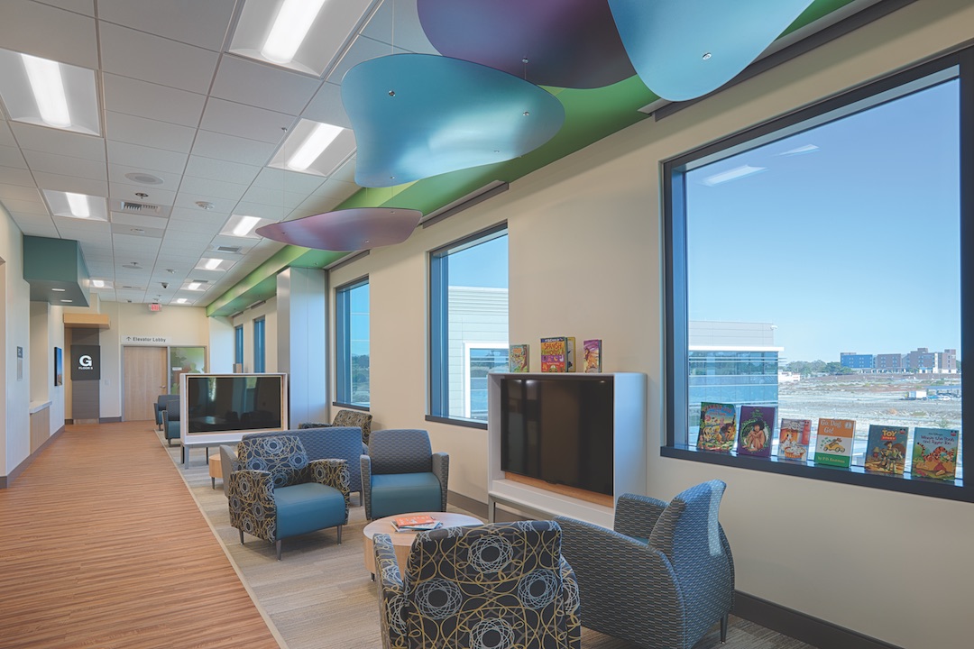 Patient waiting area in Gen. William H. Gourley VA-DOD Clinic