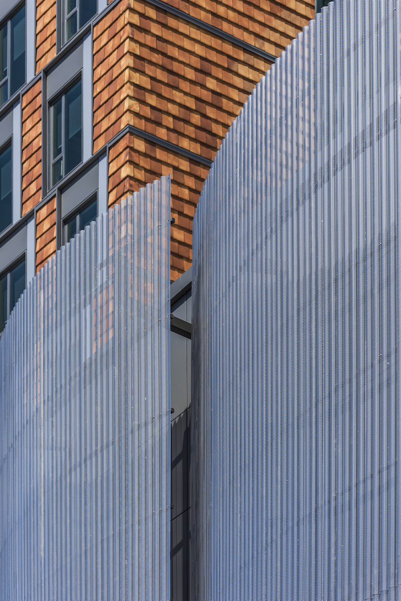 Centria panels on the New England Conservatory Student Life Performance Center