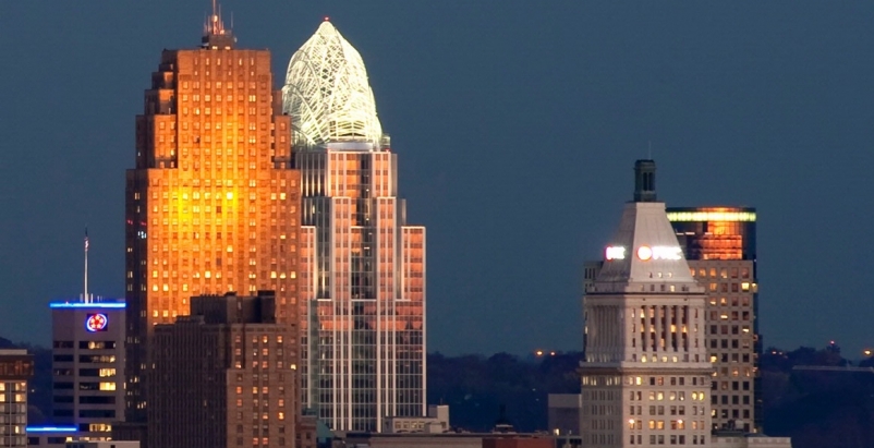 Energy-efficient tower crowned tallest building in Cincinnati ...